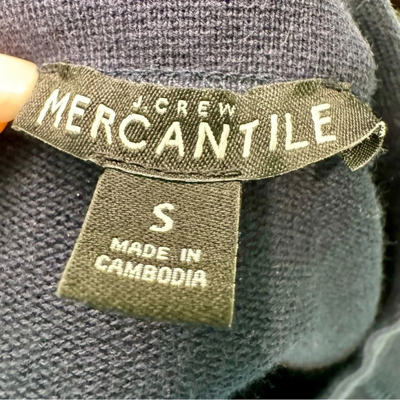 J Crew Mercantile Friday navy crewneck sweatshirt women’s size Small 100% cotton - Picture 4 of 5